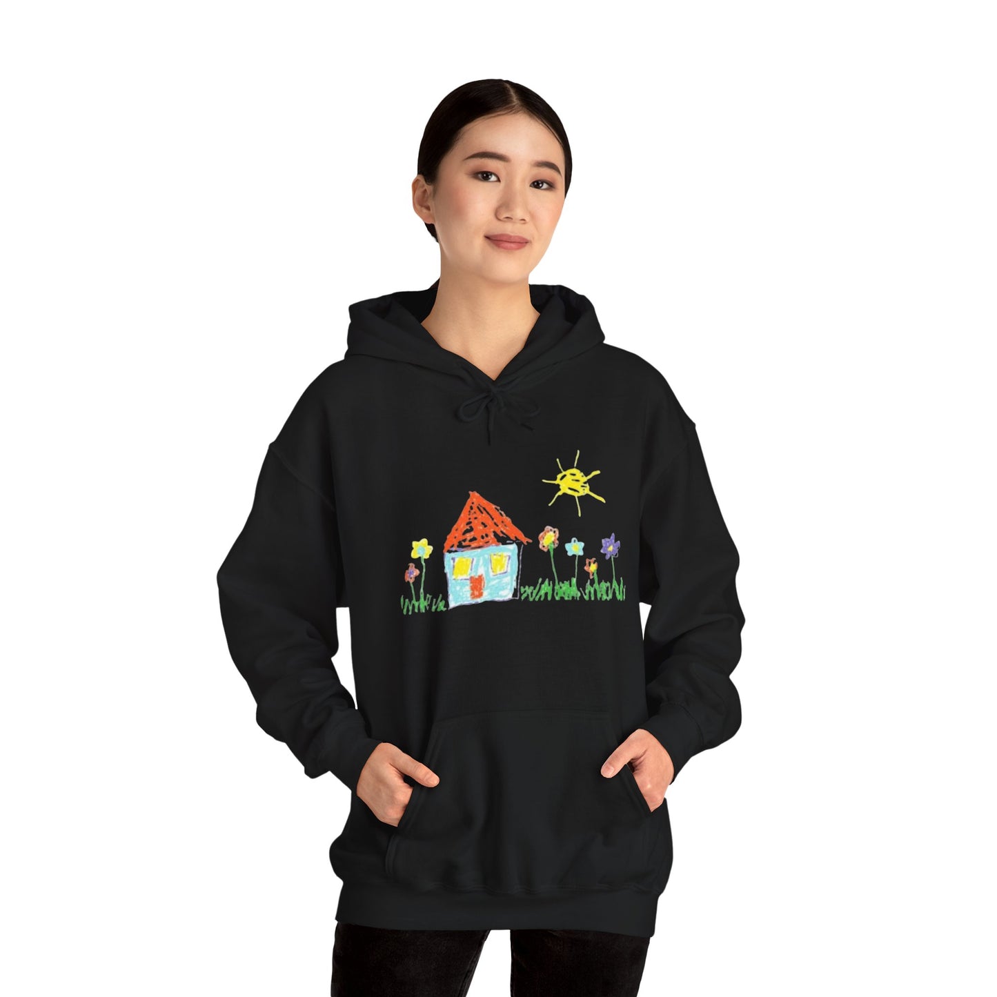 Your Childs Art on a Shirt - Adult Unisex Heavy Blend™ Hooded Sweatshirt