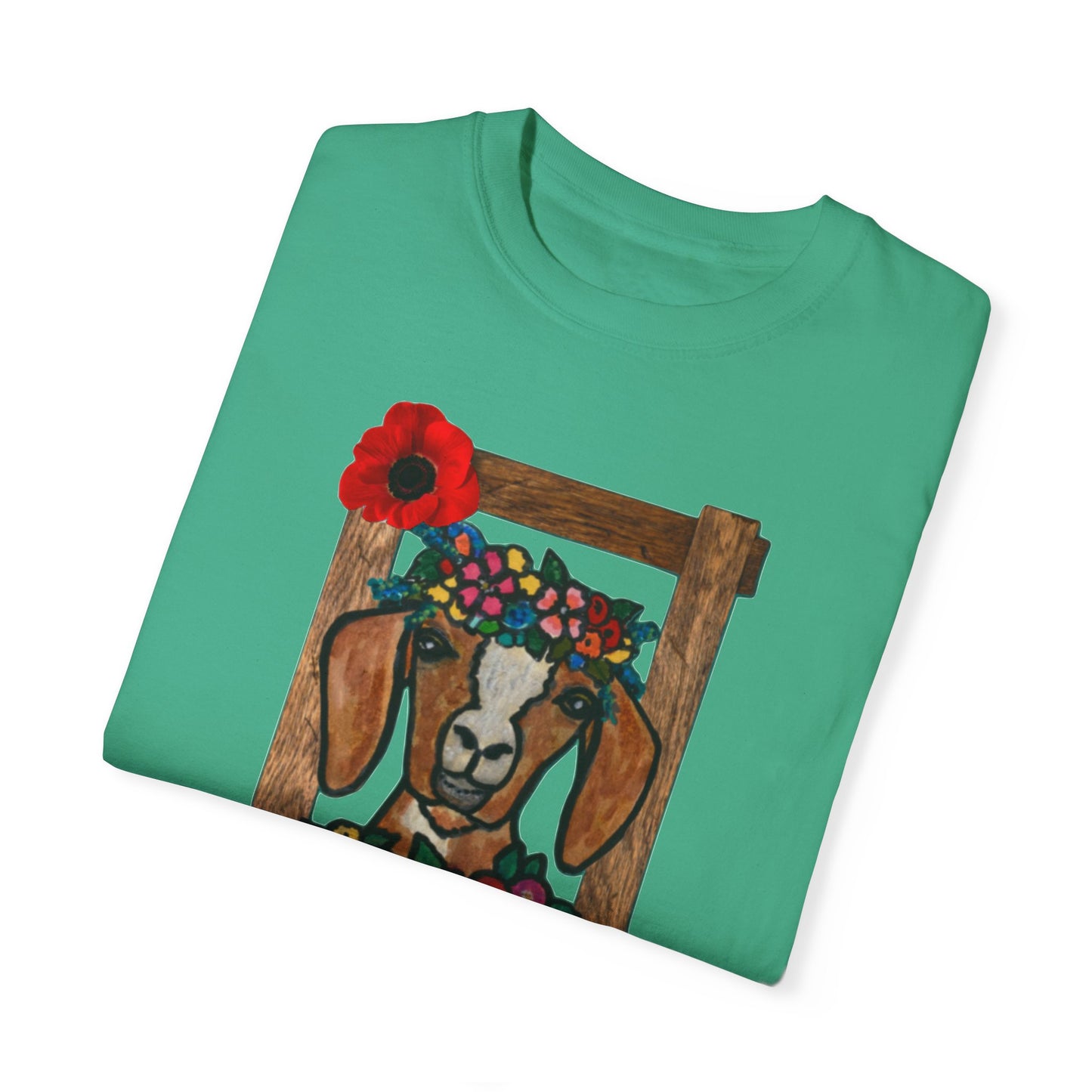 Floral Goat Unisex T-Shirt - Cute Farm Animal Graphic Tee