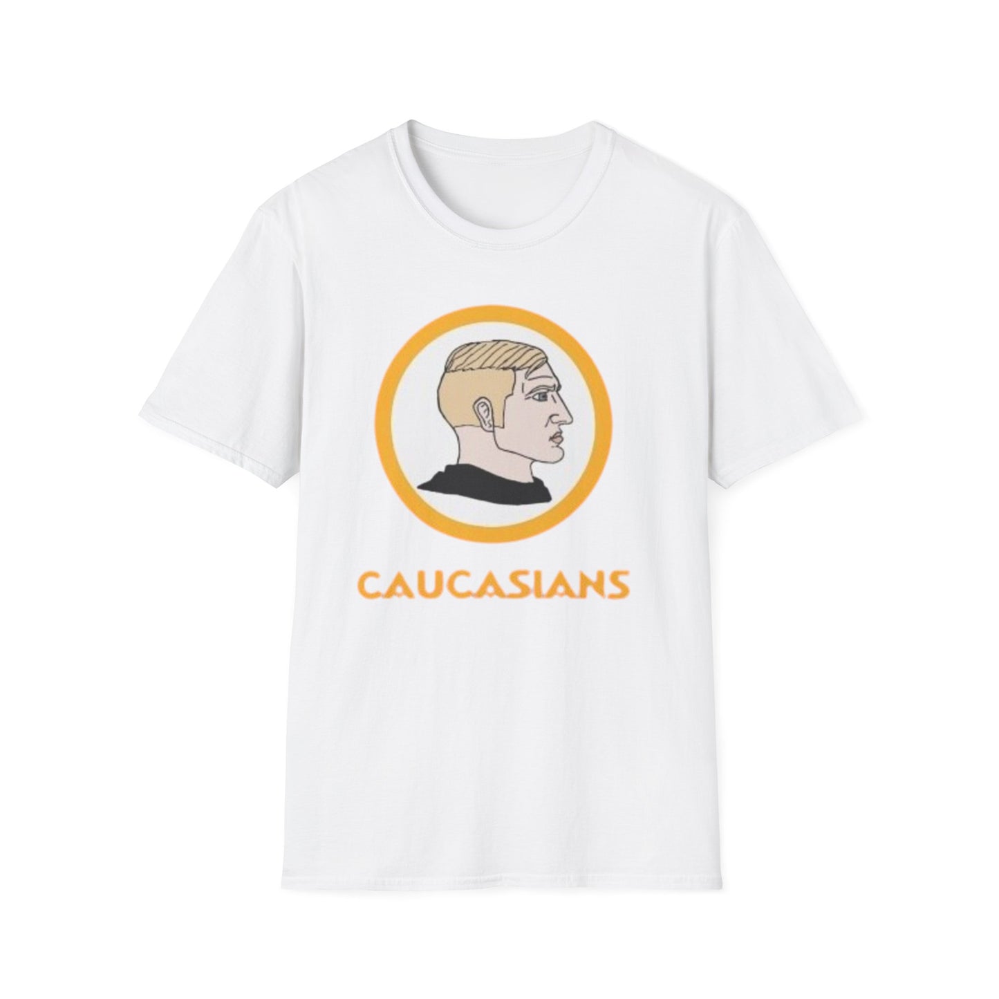 Caucasians Unisex Softstyle T-Shirt - Casual Graphic Tee for Everyday Wear