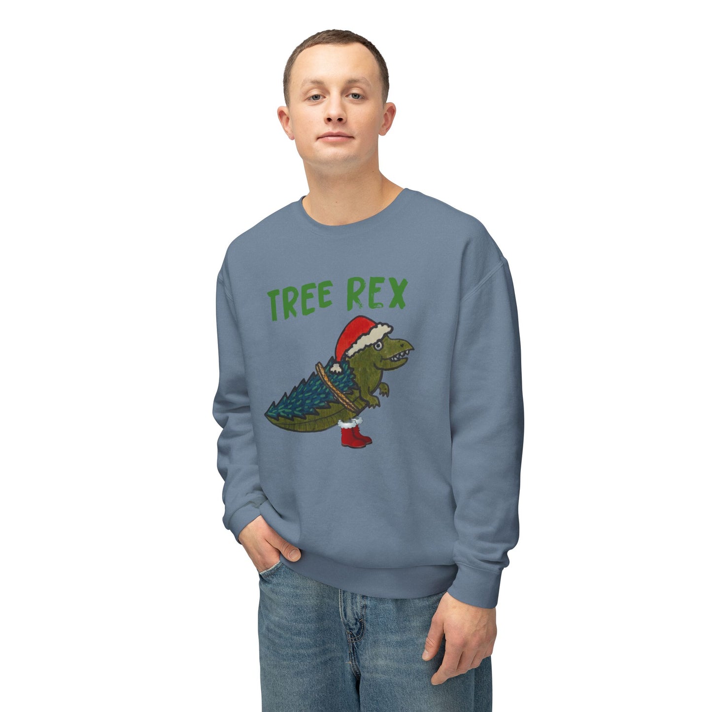 Tree Rex - Unisex Lightweight Crewneck Sweatshirt