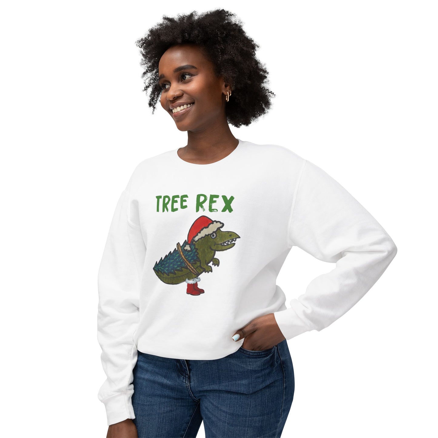 Tree Rex - Unisex Lightweight Crewneck Sweatshirt