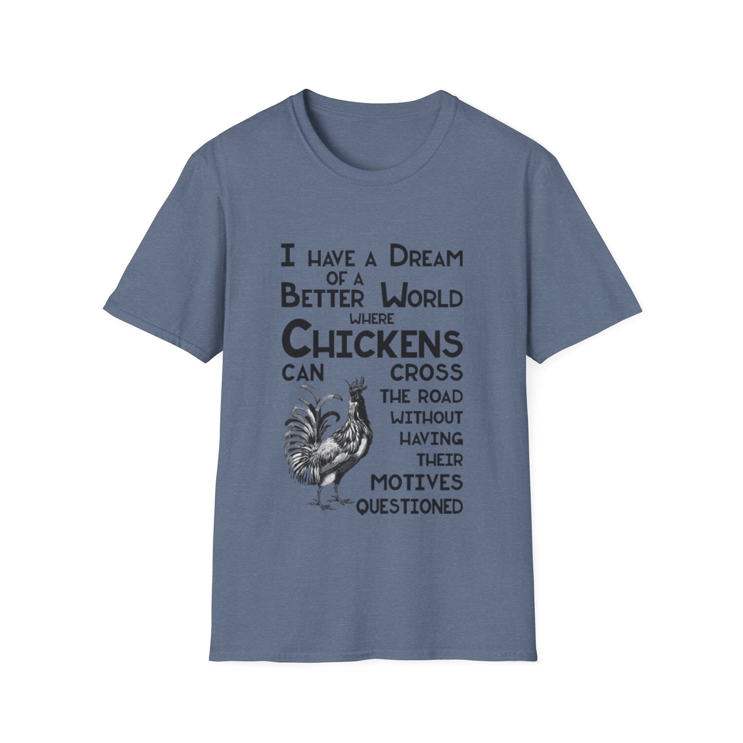 Chicken Crossing the Road - Unisex Softstyle T-Shirt