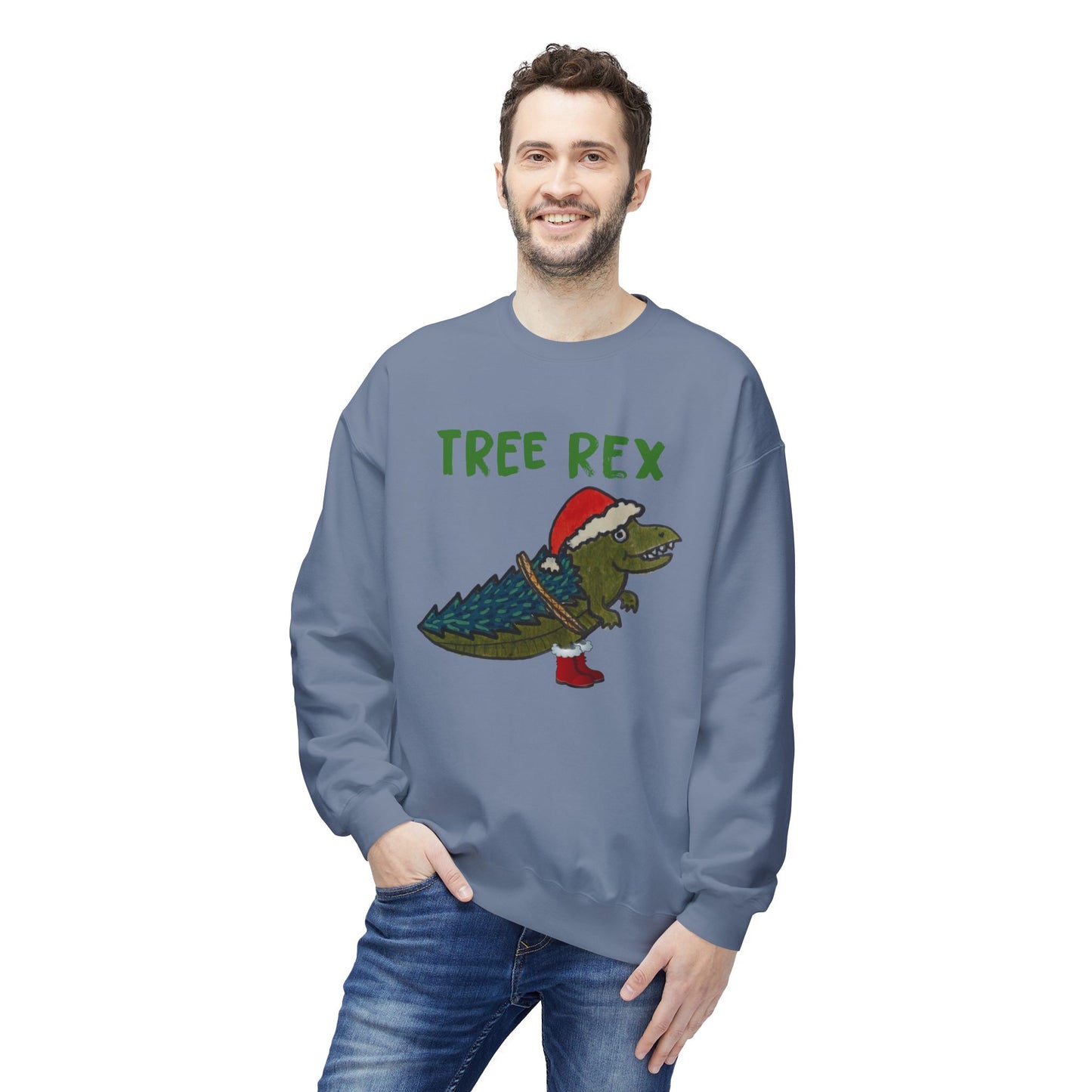 Tree Rex - Unisex Midweight Softstyle Fleece Crewneck Sweatshirt