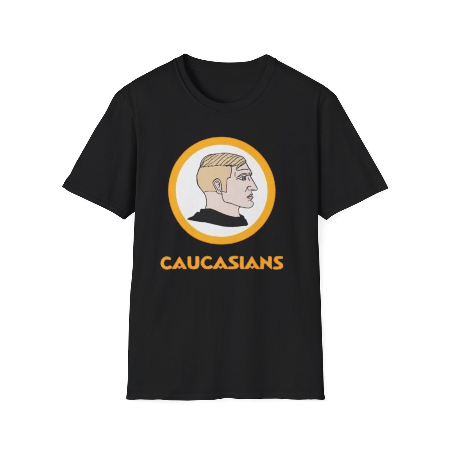 Caucasians Unisex Softstyle T-Shirt - Casual Graphic Tee for Everyday Wear