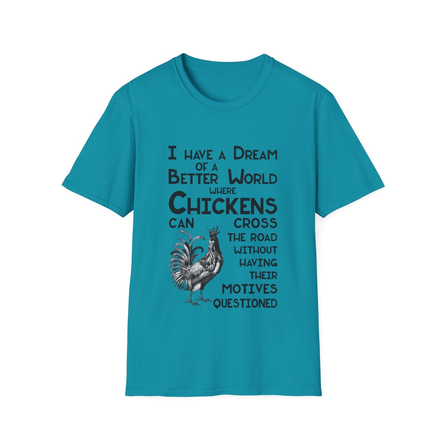 Chicken Crossing the Road - Unisex Softstyle T-Shirt