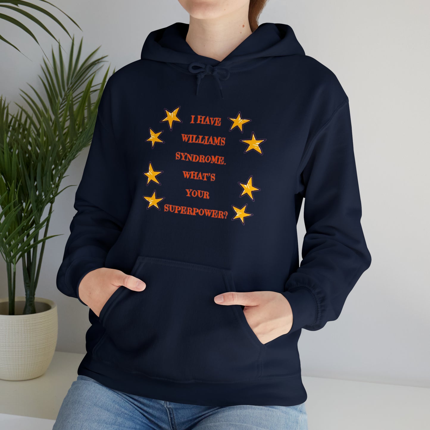 Williams Syndrome Superpower Stars - Unisex Heavy Blend™ Hooded Sweatshirt