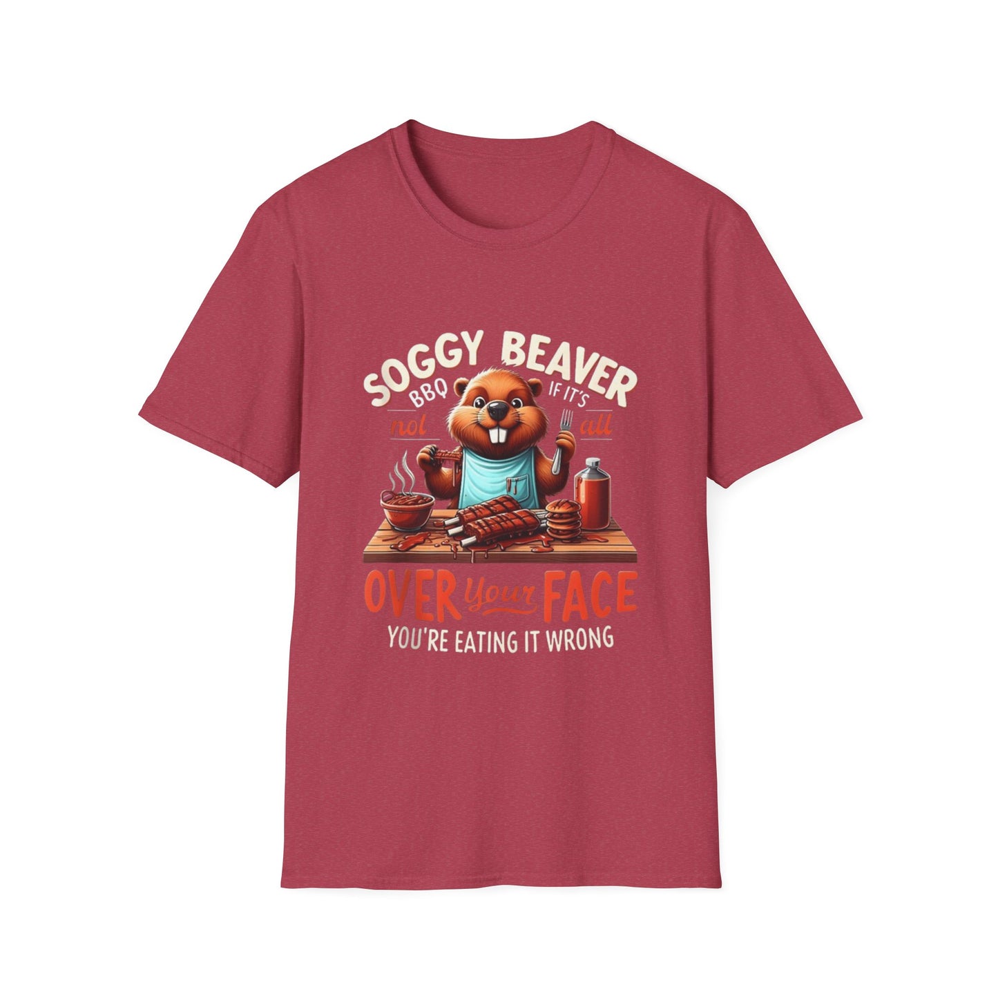 Soggy Beaver BBQ - Unisex Softstyle T-Shirt