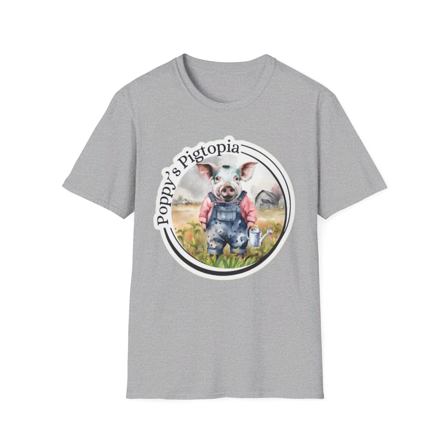 Poppy’s Pigtopia - Unisex Softstyle T-Shirt