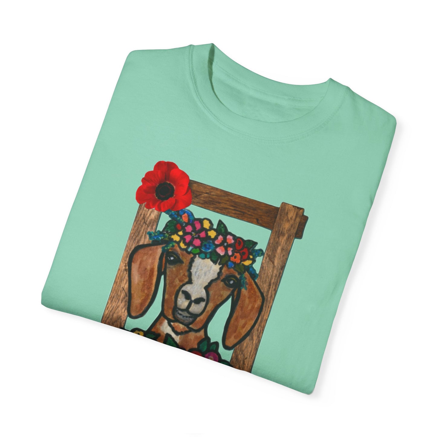 Floral Goat Unisex T-Shirt - Cute Farm Animal Graphic Tee