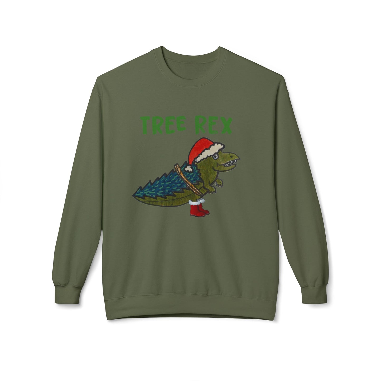 Tree Rex - Unisex Midweight Softstyle Fleece Crewneck Sweatshirt