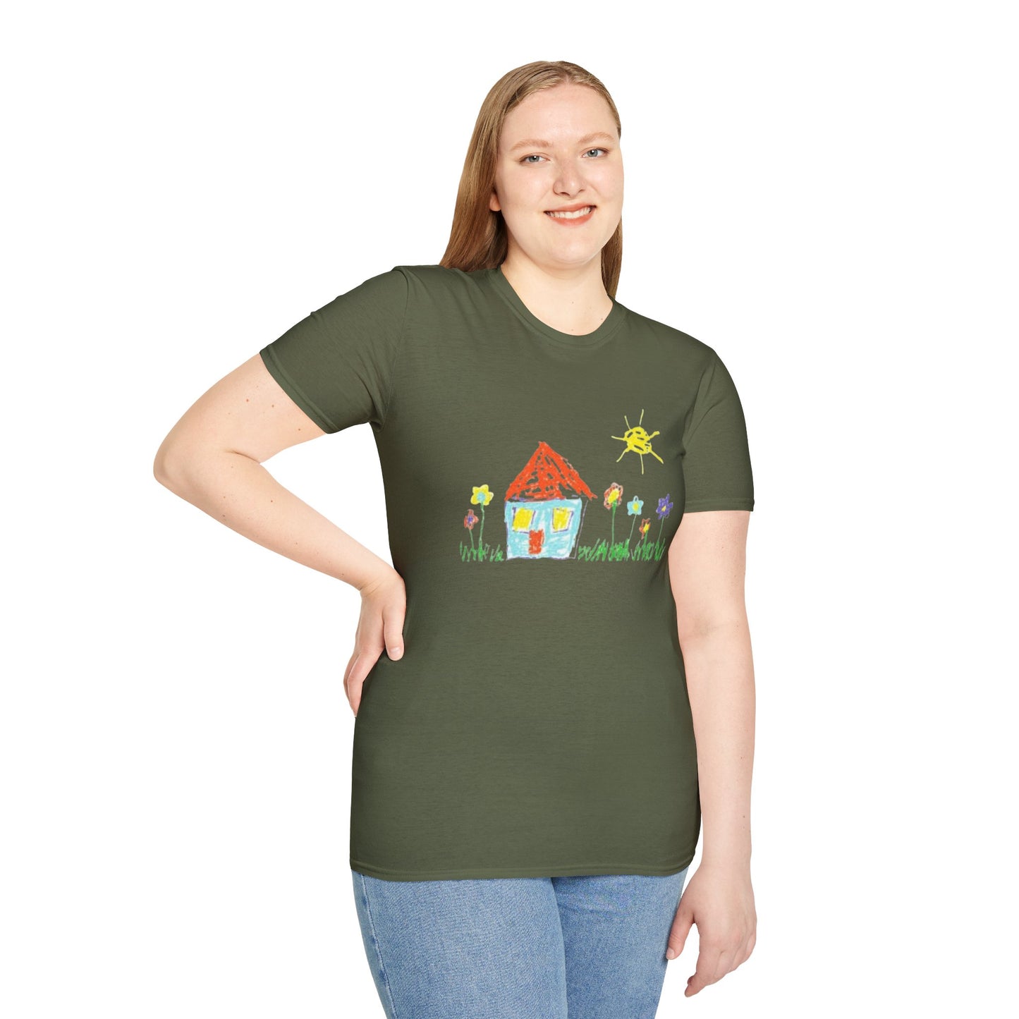 Your Childs Art on a Shirt - Adult Unisex Softstyle T-Shirt