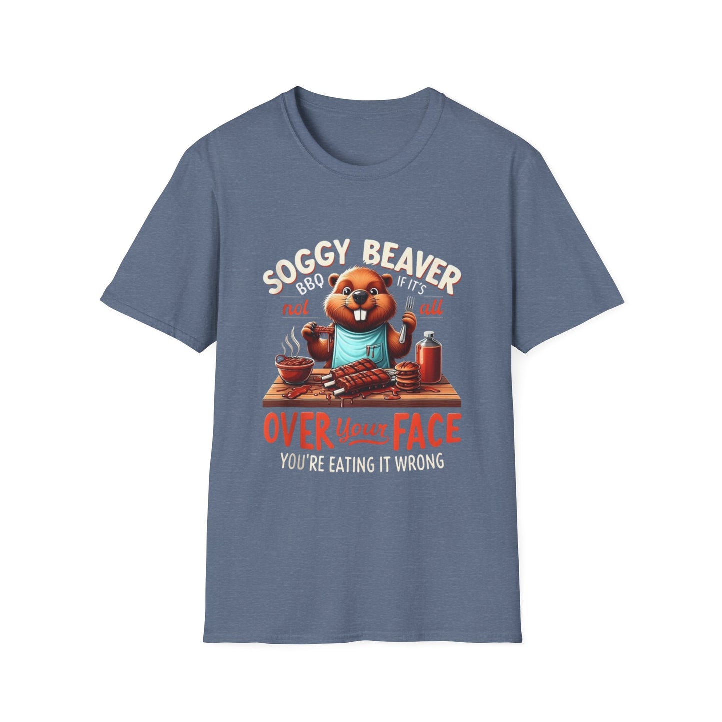 Soggy Beaver BBQ - Unisex Softstyle T-Shirt