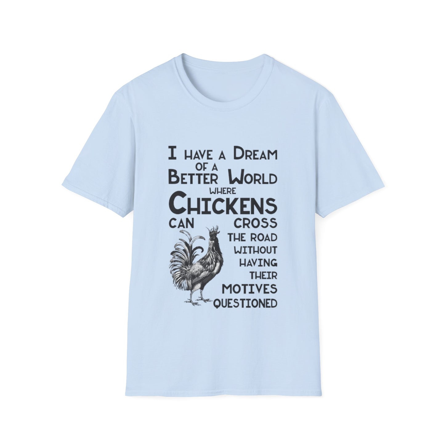 Chicken Crossing the Road - Unisex Softstyle T-Shirt