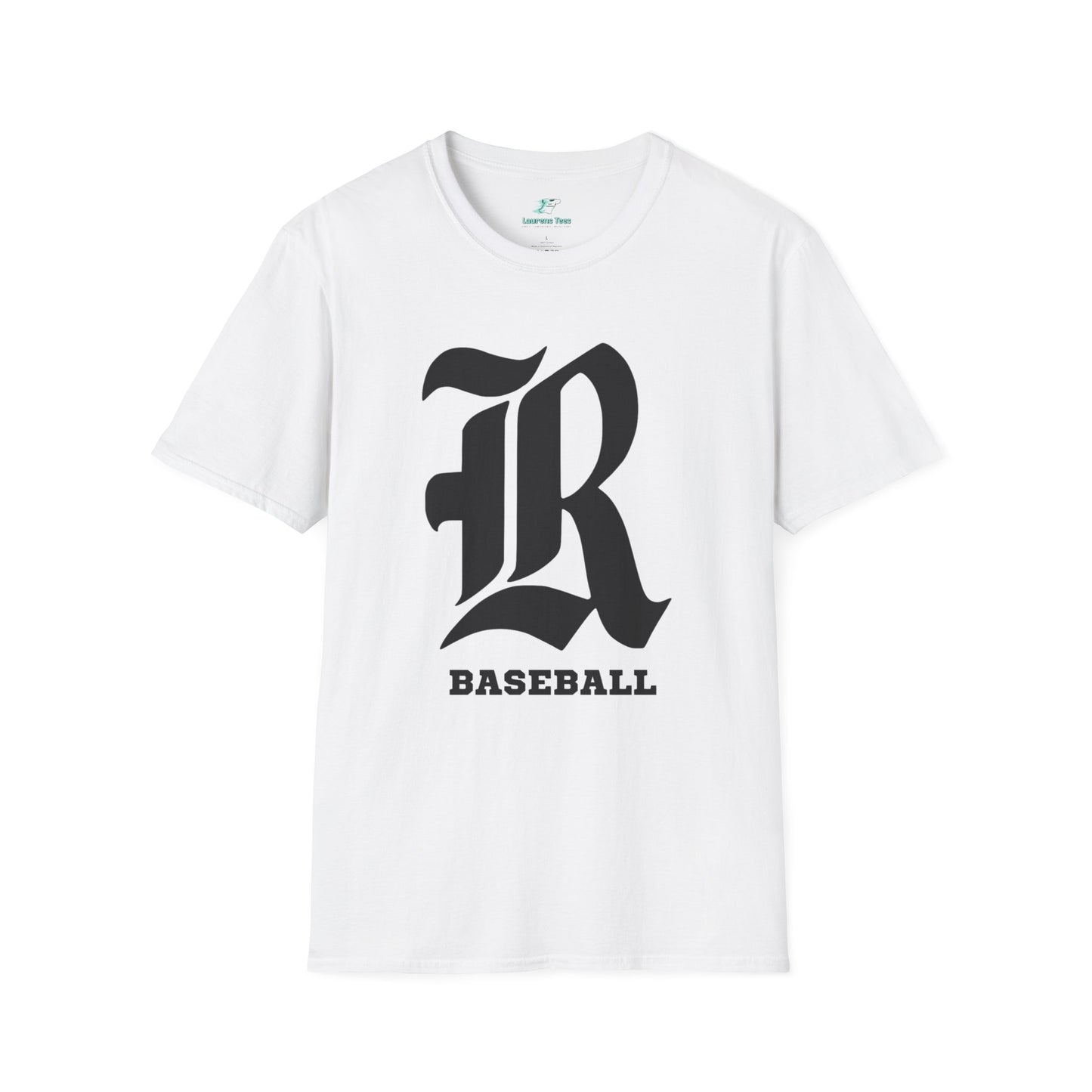 Custom one side Front or Back (RHS Baseball used as example) - Unisex Softstyle T-Shirt