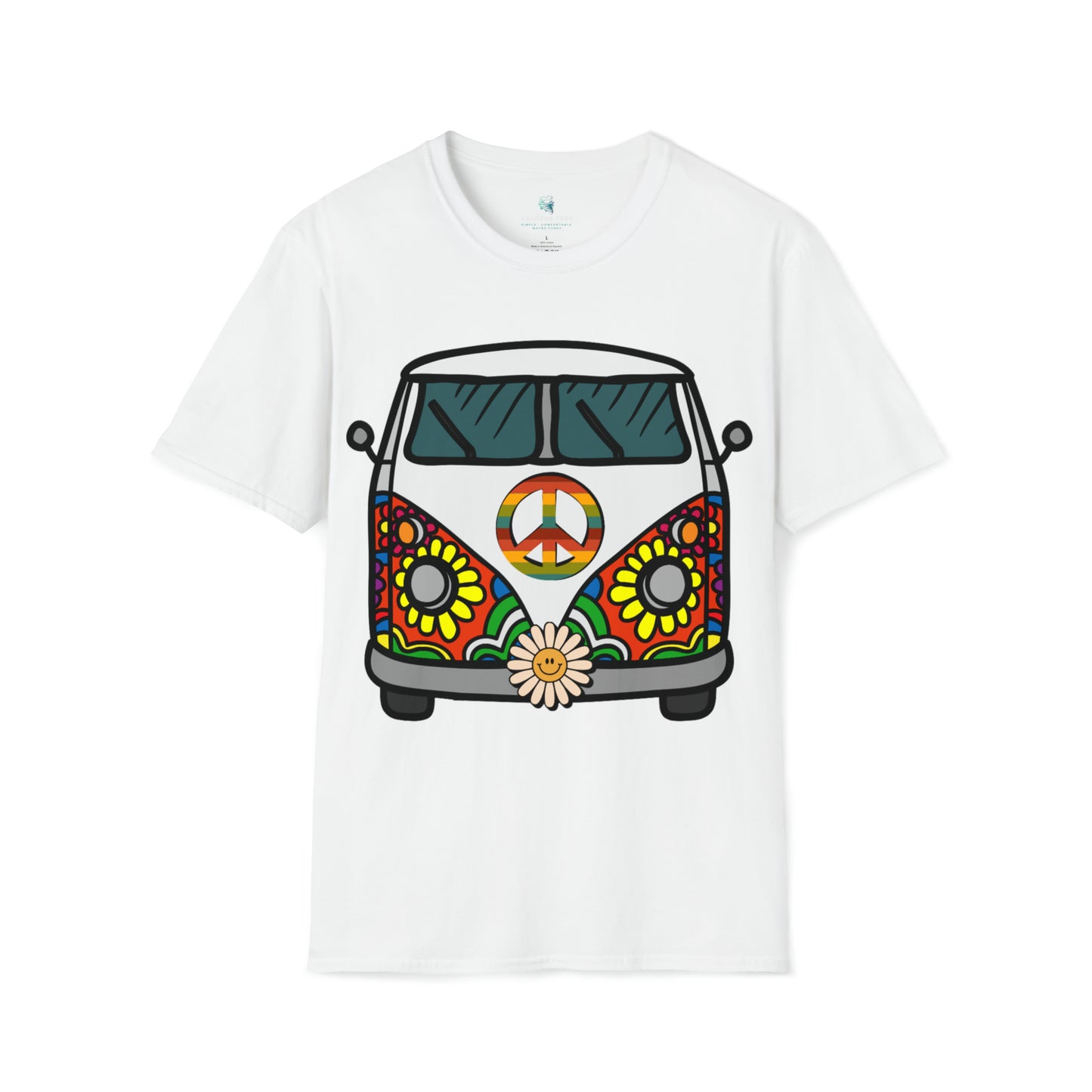 Hippie Peace Van - Unisex Softstyle T-Shirt