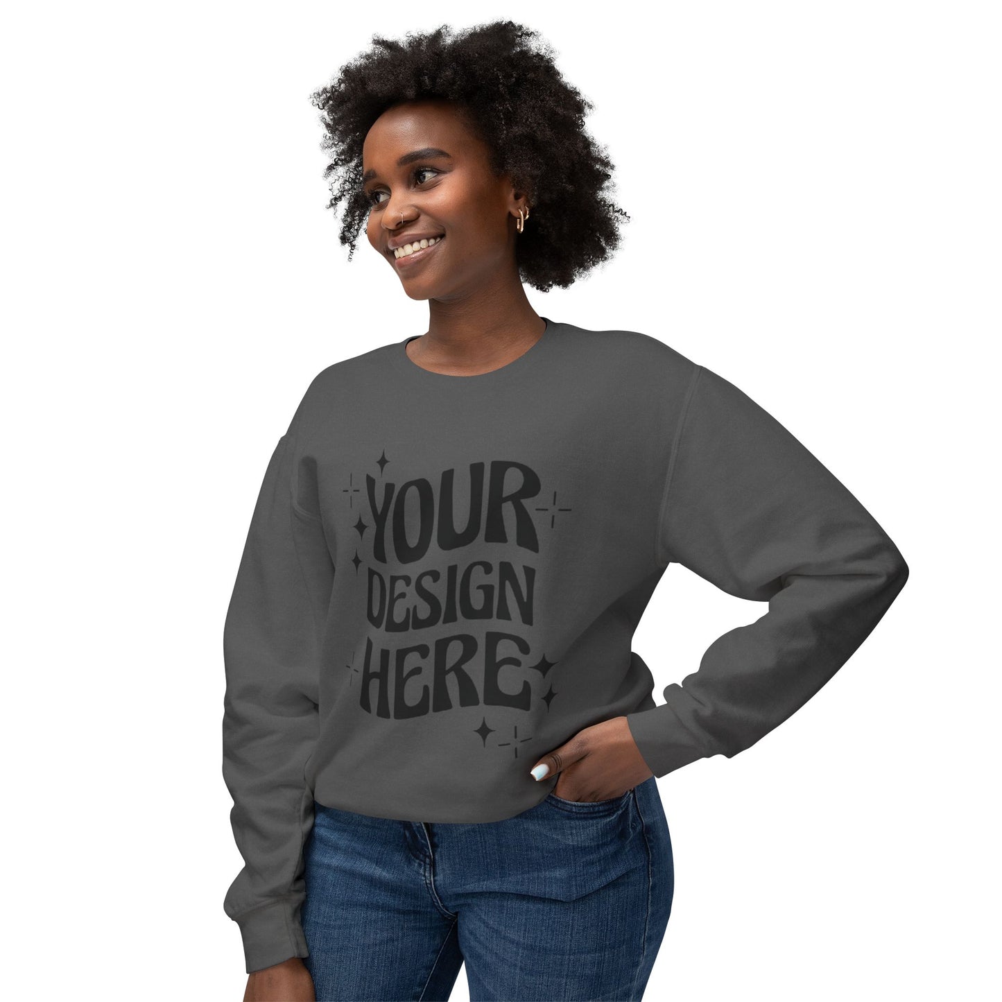 Custom - Unisex Lightweight Crewneck Sweatshirt