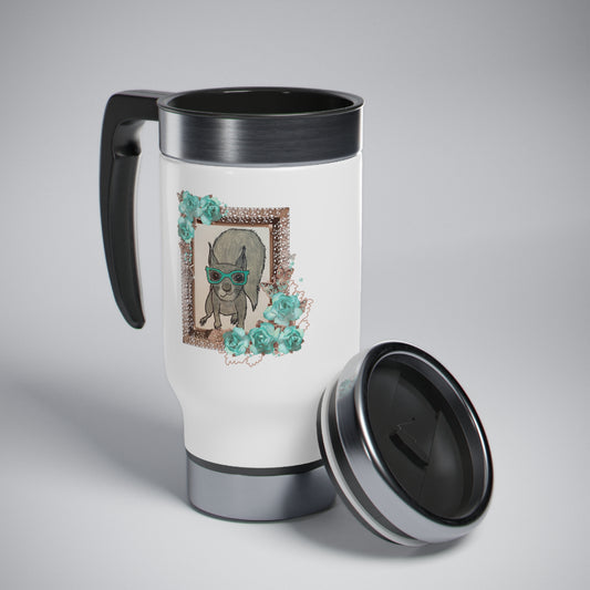 Portrait of a Squirrel - Stainless Steel Travel Mug with Handle, 14oz