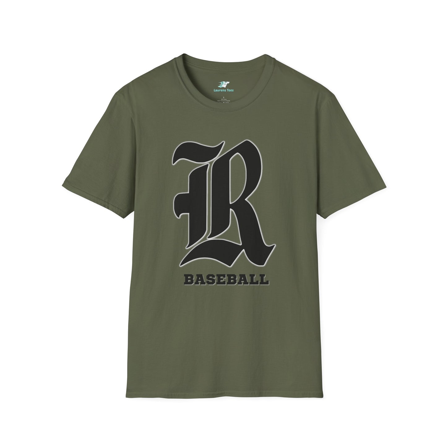 Custom one side Front or Back (RHS Baseball used as example) - Unisex Softstyle T-Shirt