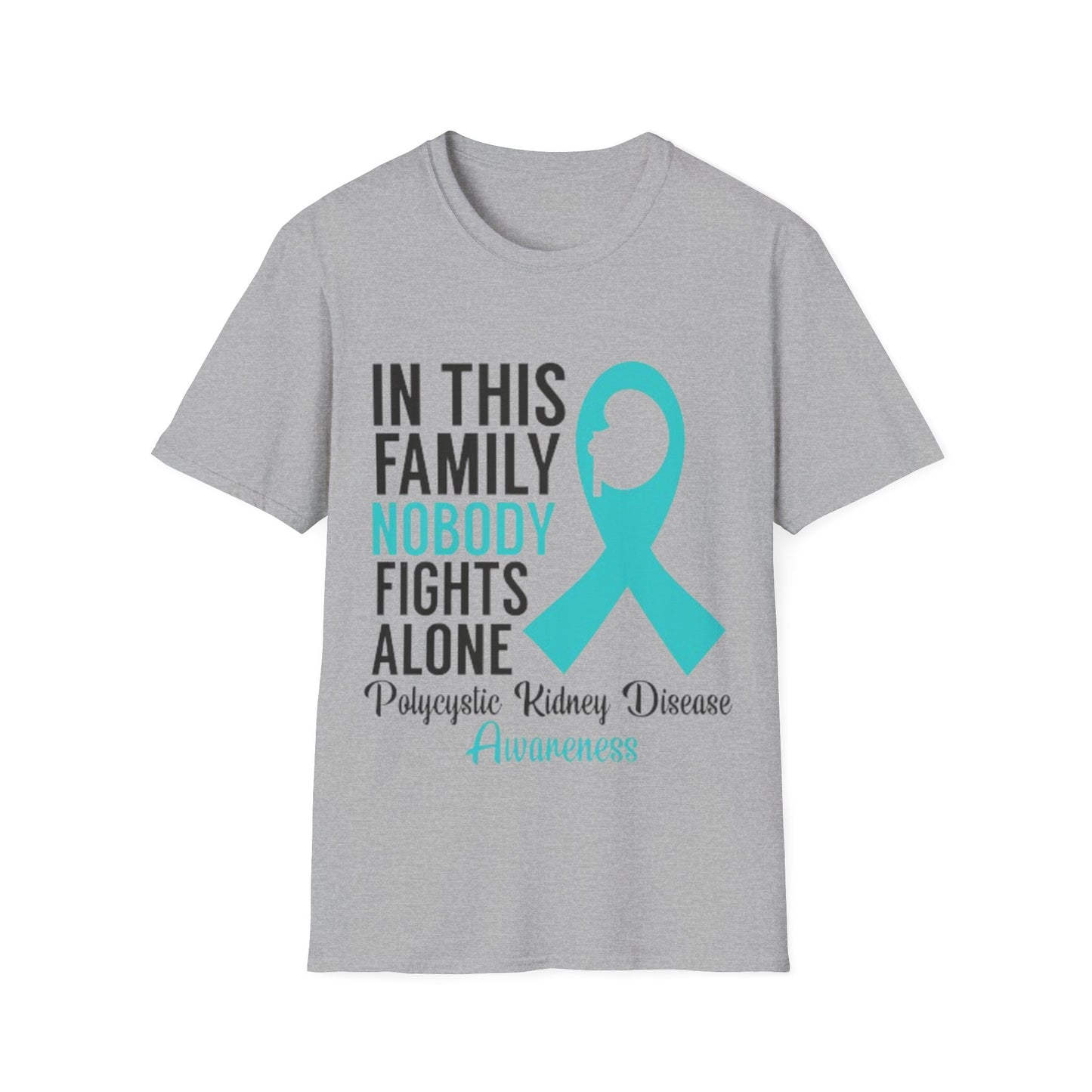 In this family no one fights alone PKD Warrior - Unisex Softstyle T-Shirt