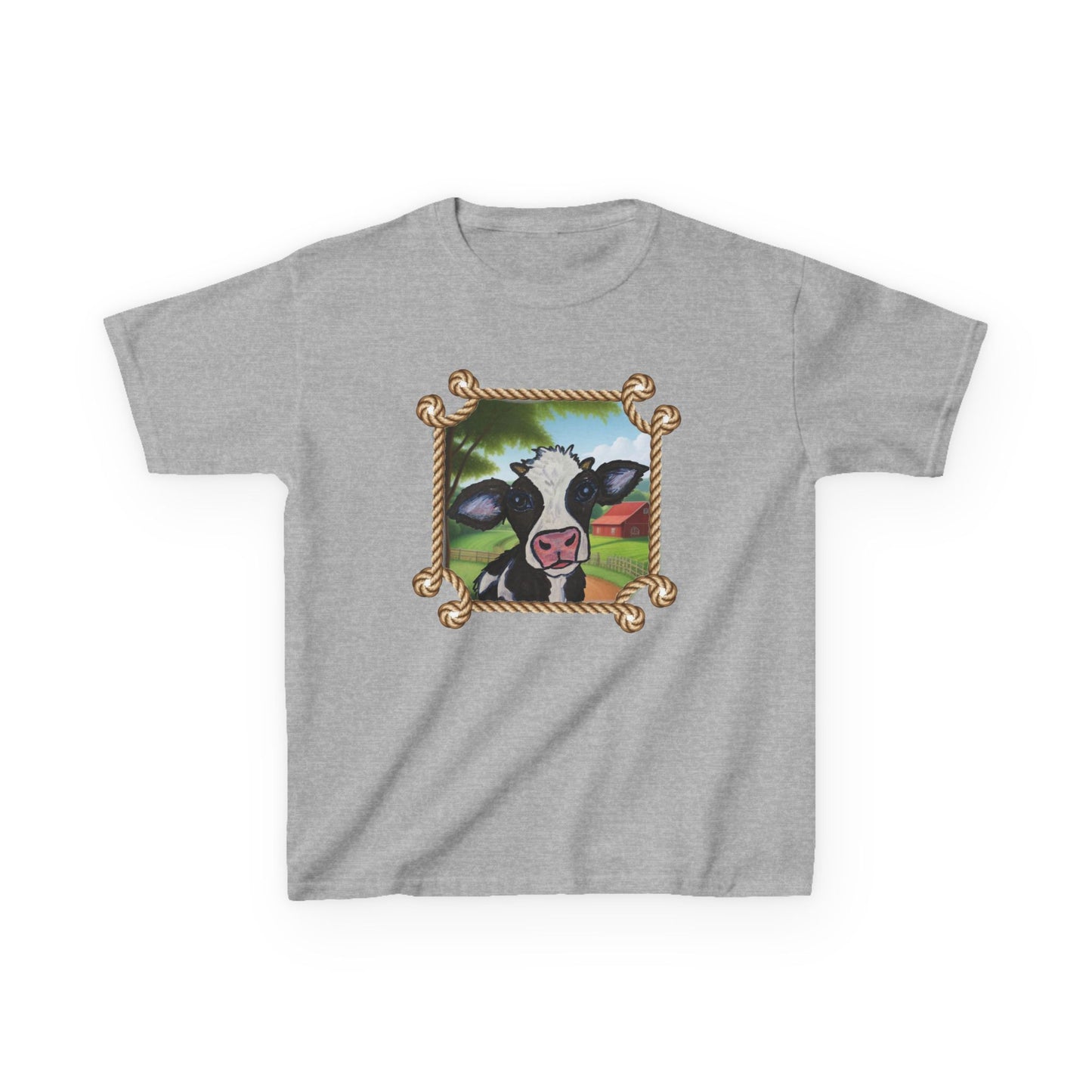 Cute Cow Kids Tee - Fun Farm Animal Graphic T-Shirt