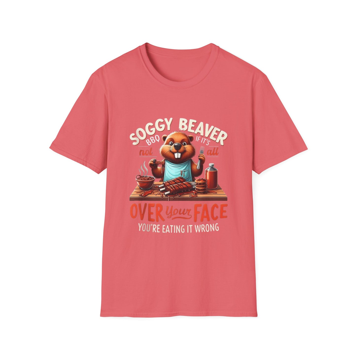 Soggy Beaver BBQ - Unisex Softstyle T-Shirt