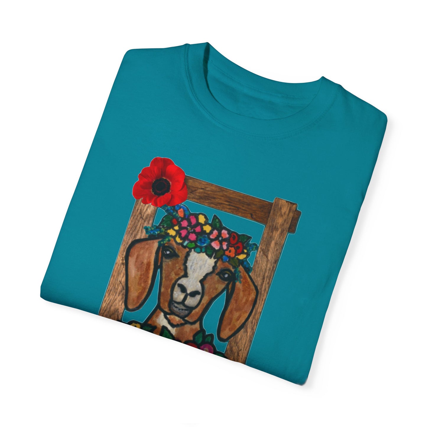 Floral Goat Unisex T-Shirt - Cute Farm Animal Graphic Tee