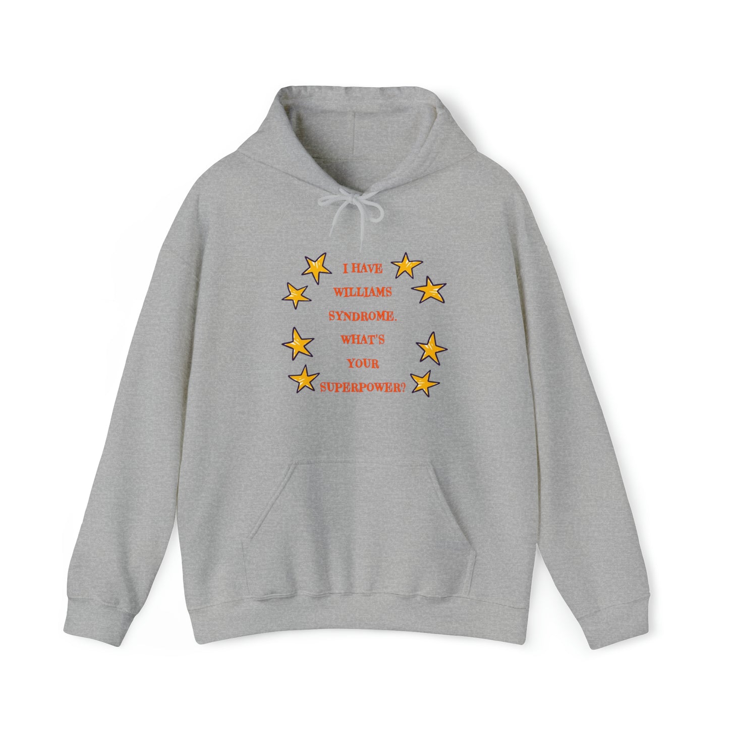 Williams Syndrome Superpower Stars - Unisex Heavy Blend™ Hooded Sweatshirt