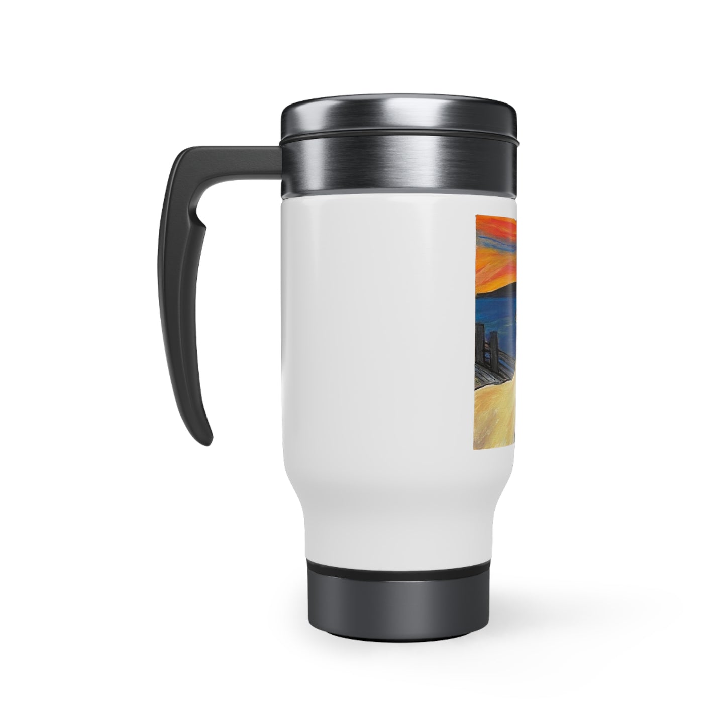 Holy Shit thats hot - Stainless Steel Travel Mug with Handle, 14oz