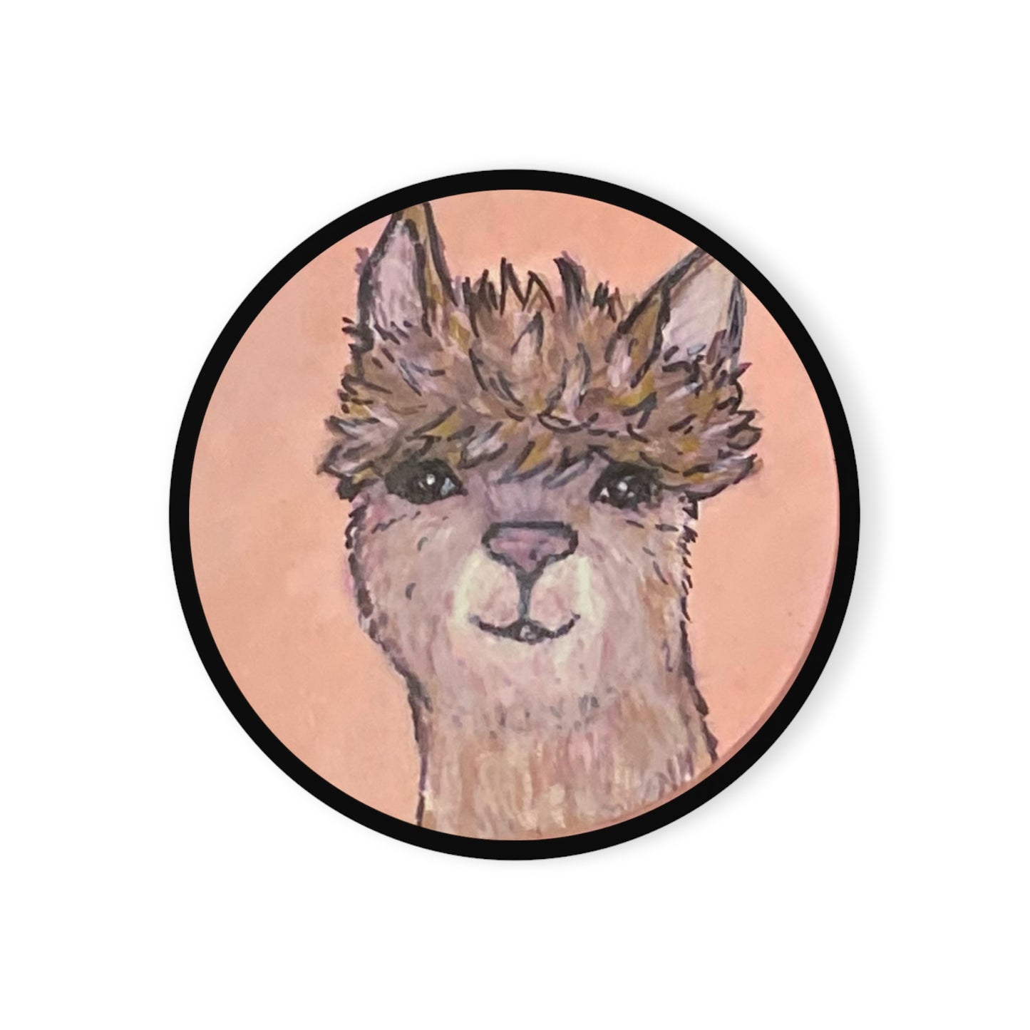 Llama Blonde - Cork Back Coaster