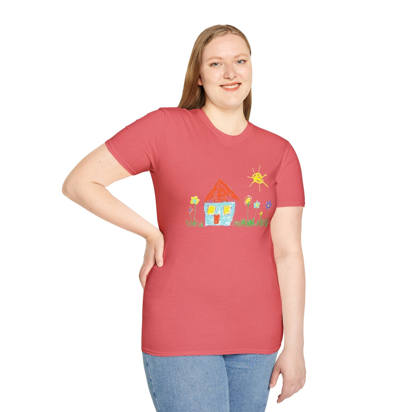 Your Childs Art on a Shirt - Adult Unisex Softstyle T-Shirt