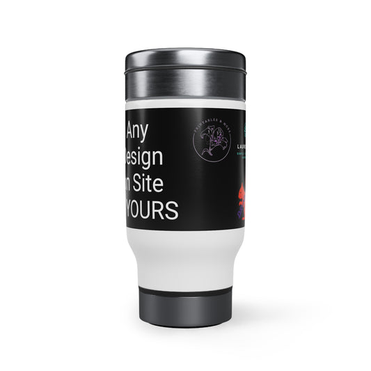 Any Design - Stainless Steel Travel Mug with Handle, 14oz