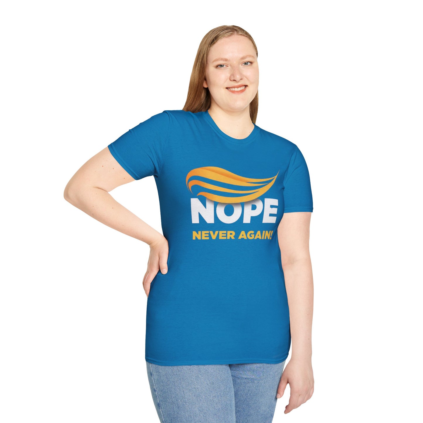 Nope Never Again - Unisex Softstyle T-Shirt