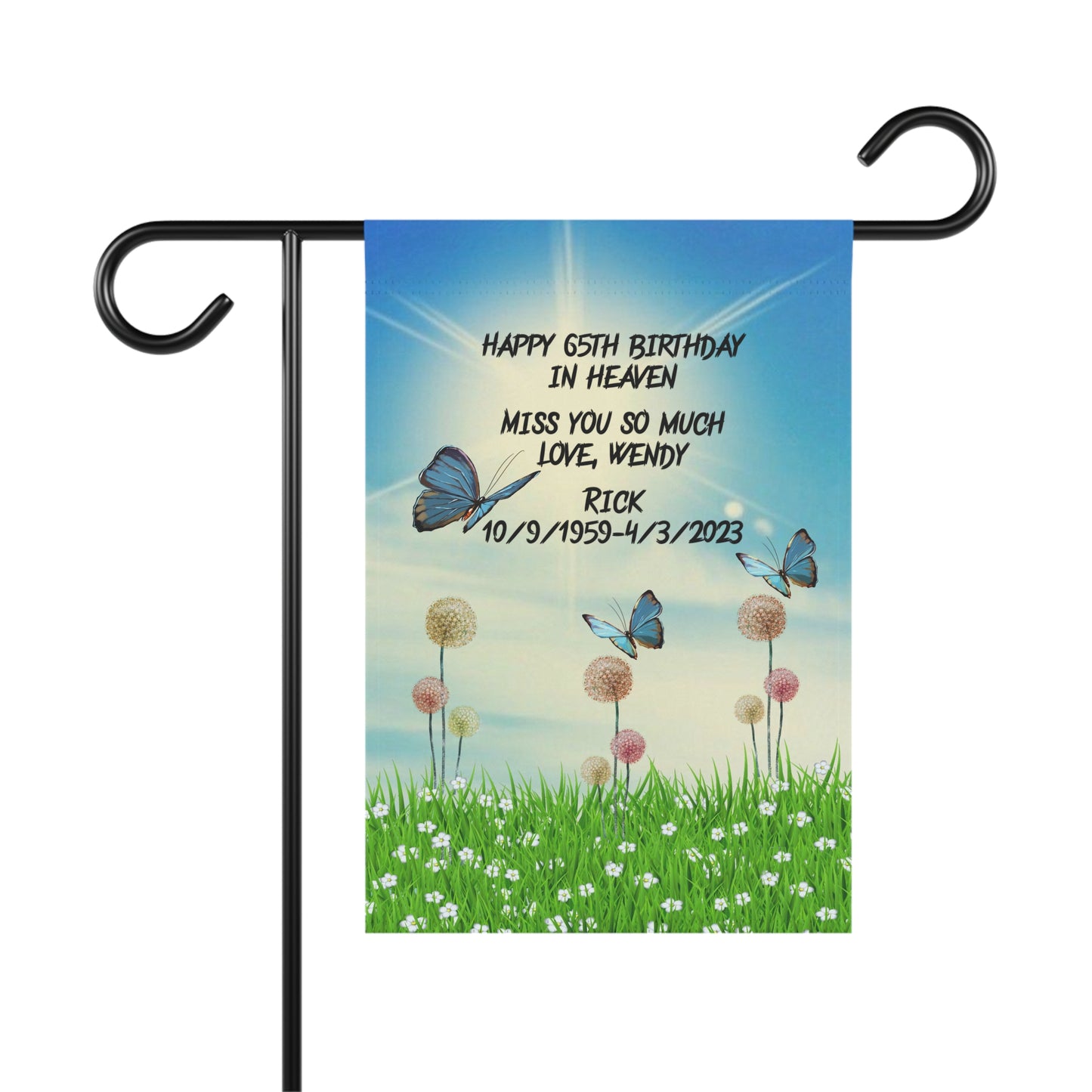 Happy Birthday in Heaven - Garden & House Banner