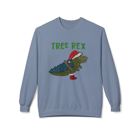 Tree Rex - Unisex Midweight Softstyle Fleece Crewneck Sweatshirt