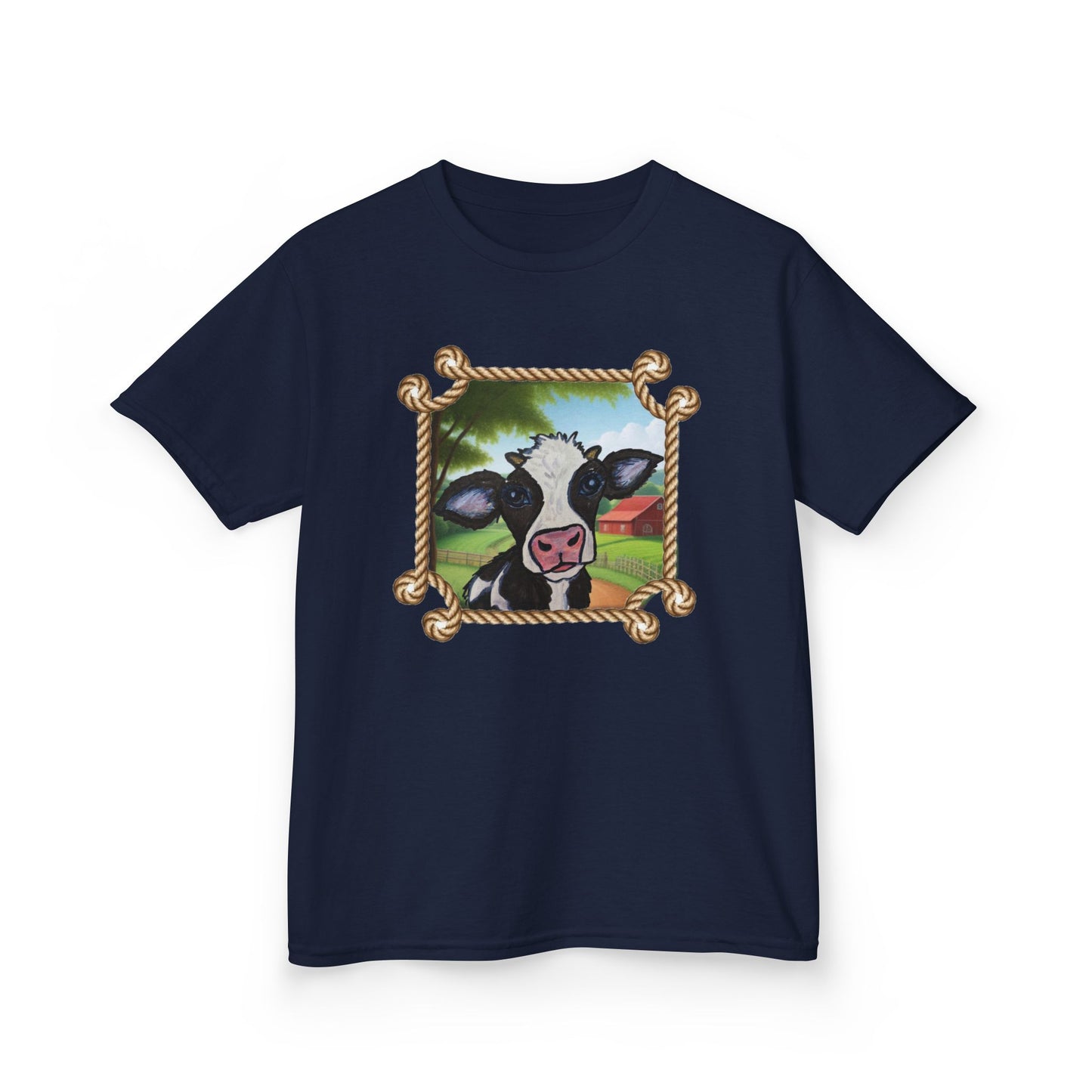 Cute Cow Kids Tee - Fun Farm Animal Graphic T-Shirt