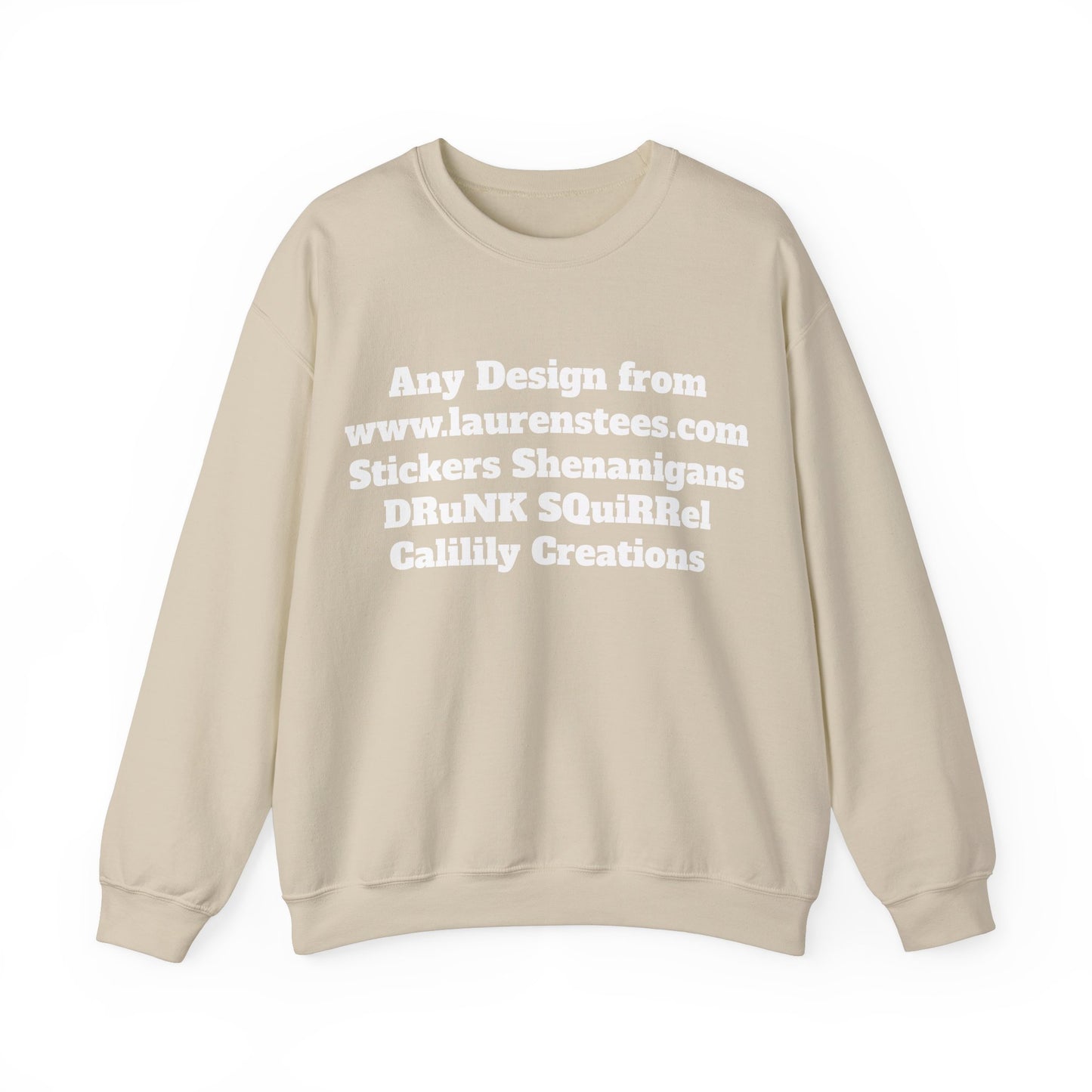 Custom or Any design on site FRONT & BACK DESIGNS - Unisex Heavy Blend™ Crewneck Sweatshirt