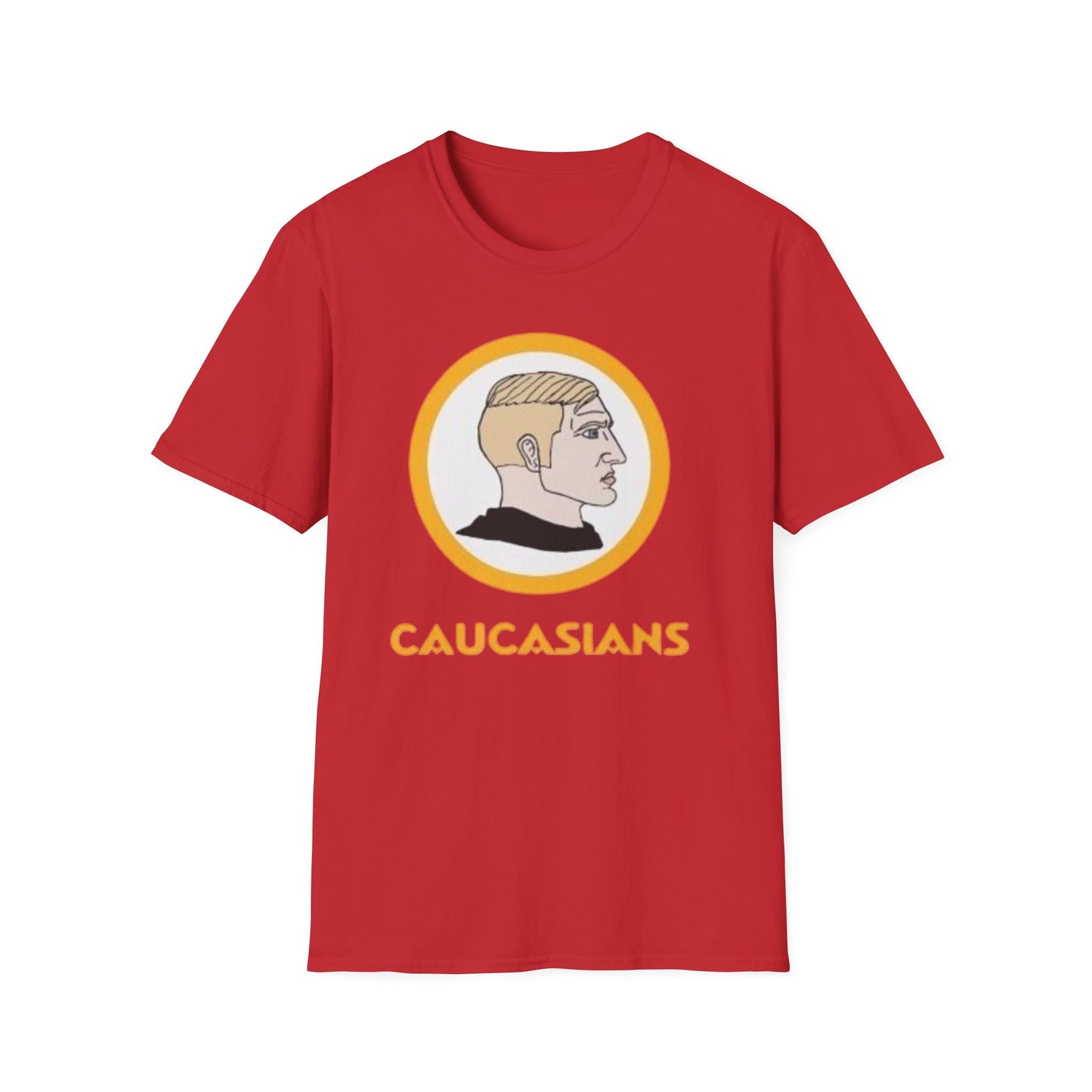 Caucasians Unisex Softstyle T-Shirt - Casual Graphic Tee for Everyday Wear