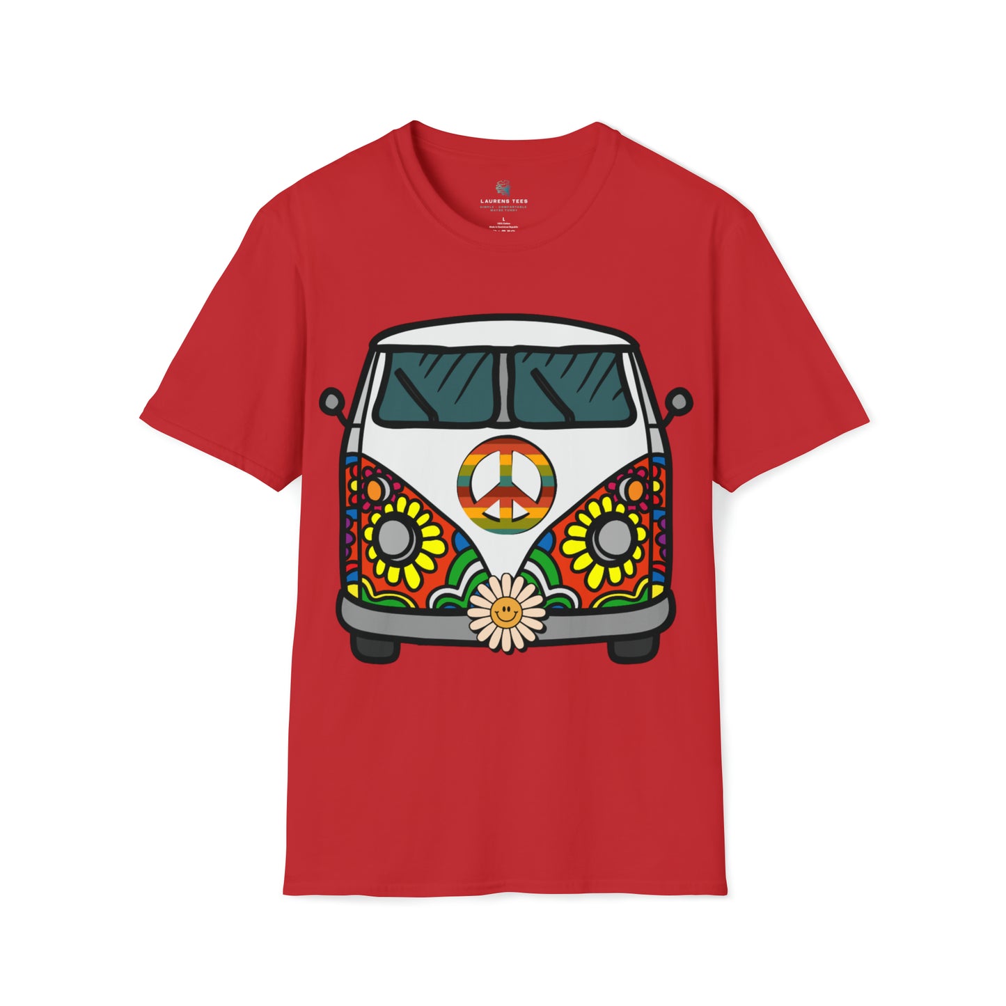 Hippie Peace Van - Unisex Softstyle T-Shirt