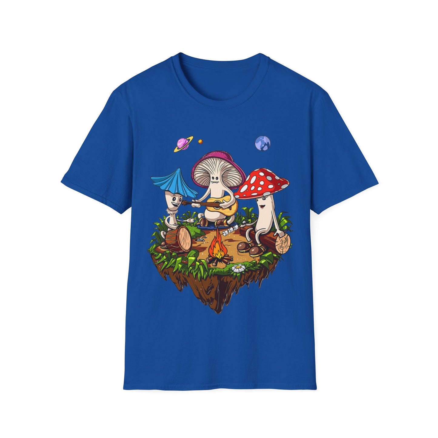 Shrooms around a campfire - Unisex Softstyle T-Shirt