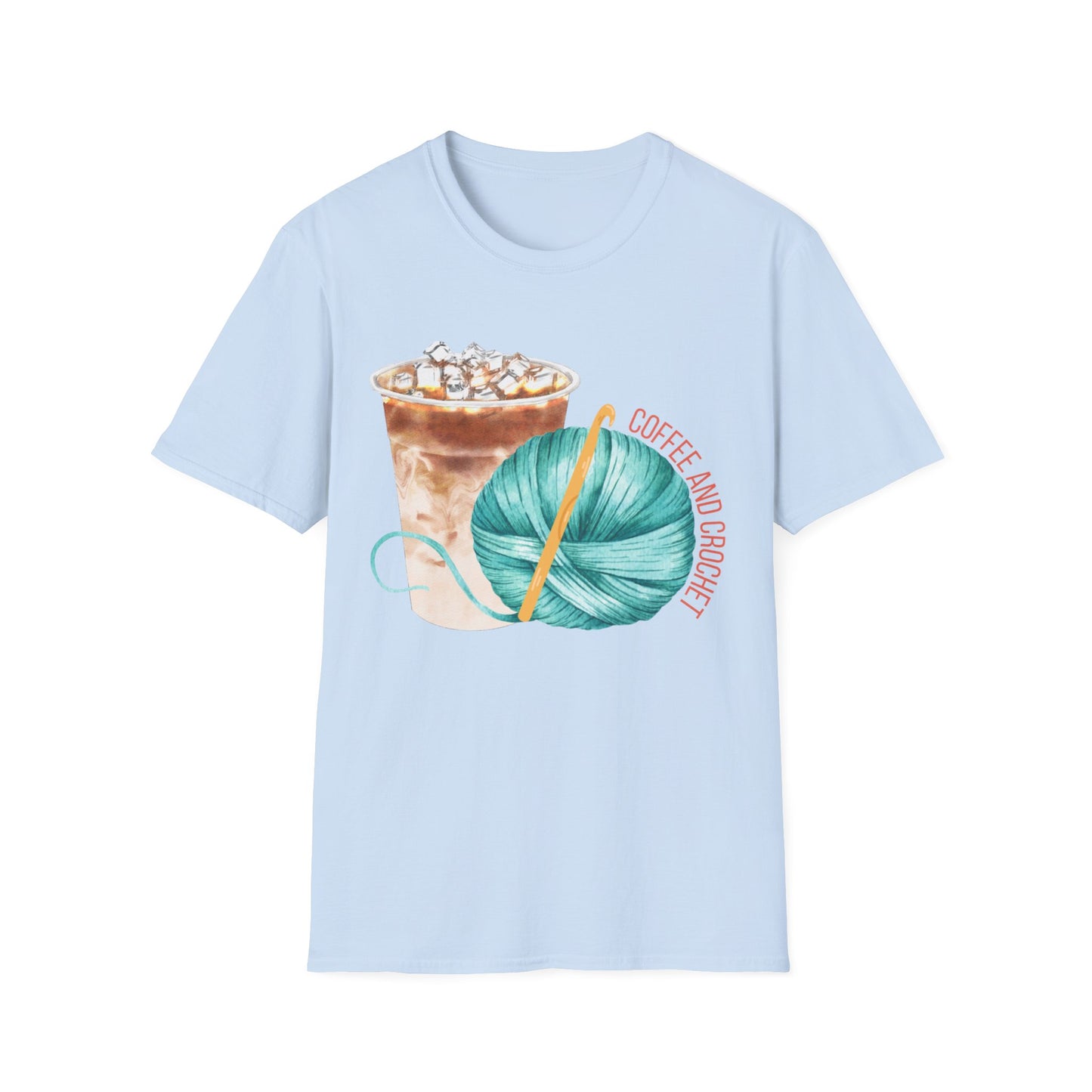 Coffee & Crochet - Unisex Softstyle T-Shirt