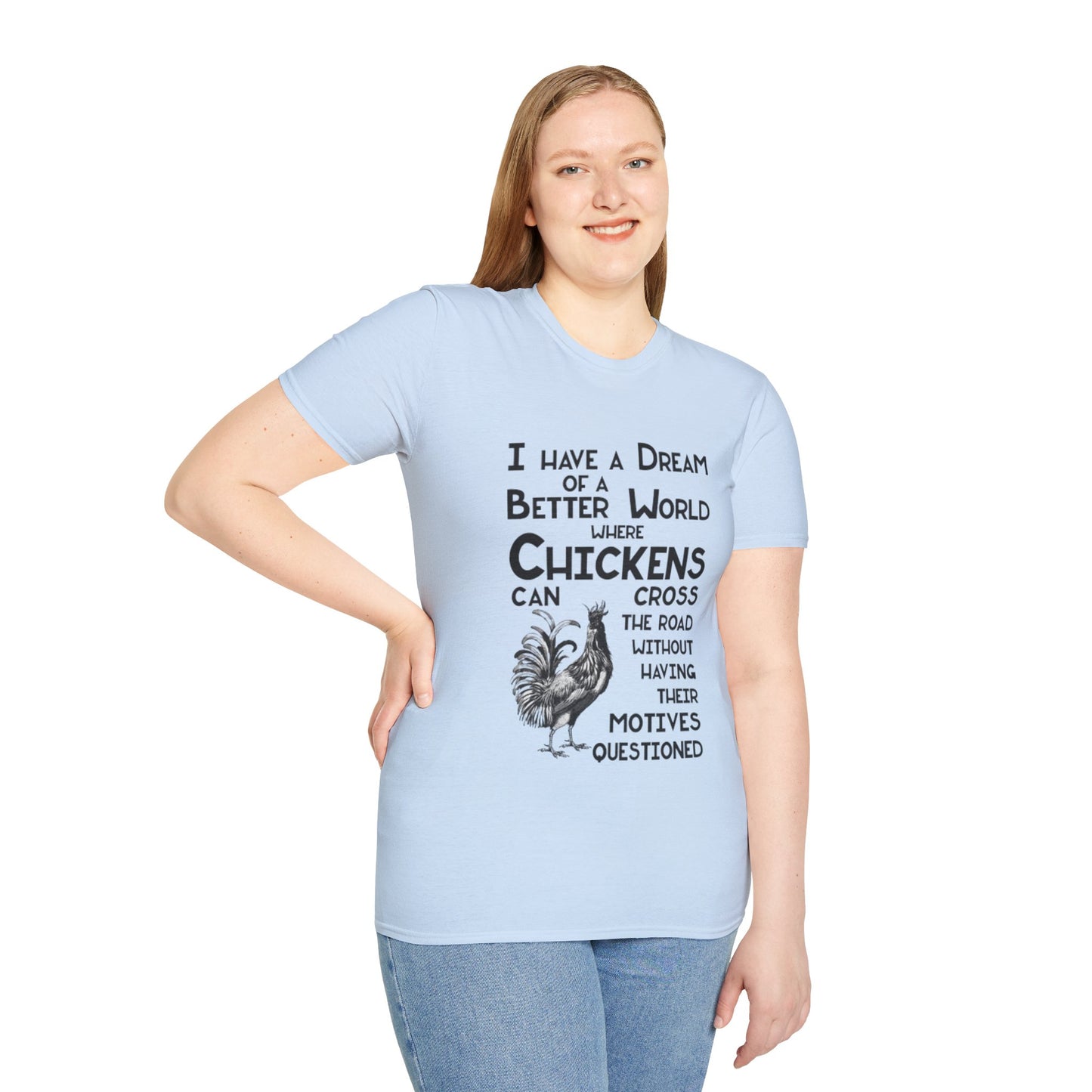 Chicken Crossing the Road - Unisex Softstyle T-Shirt