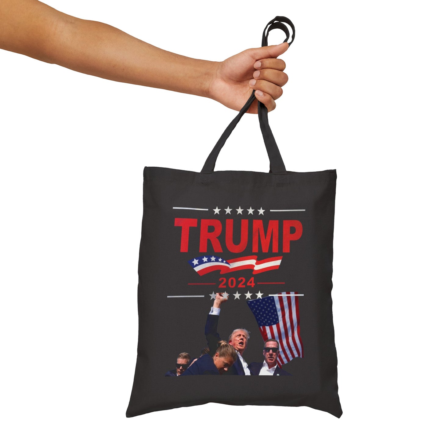 Trump 2024 PA Rally - Cotton Canvas Tote Bag