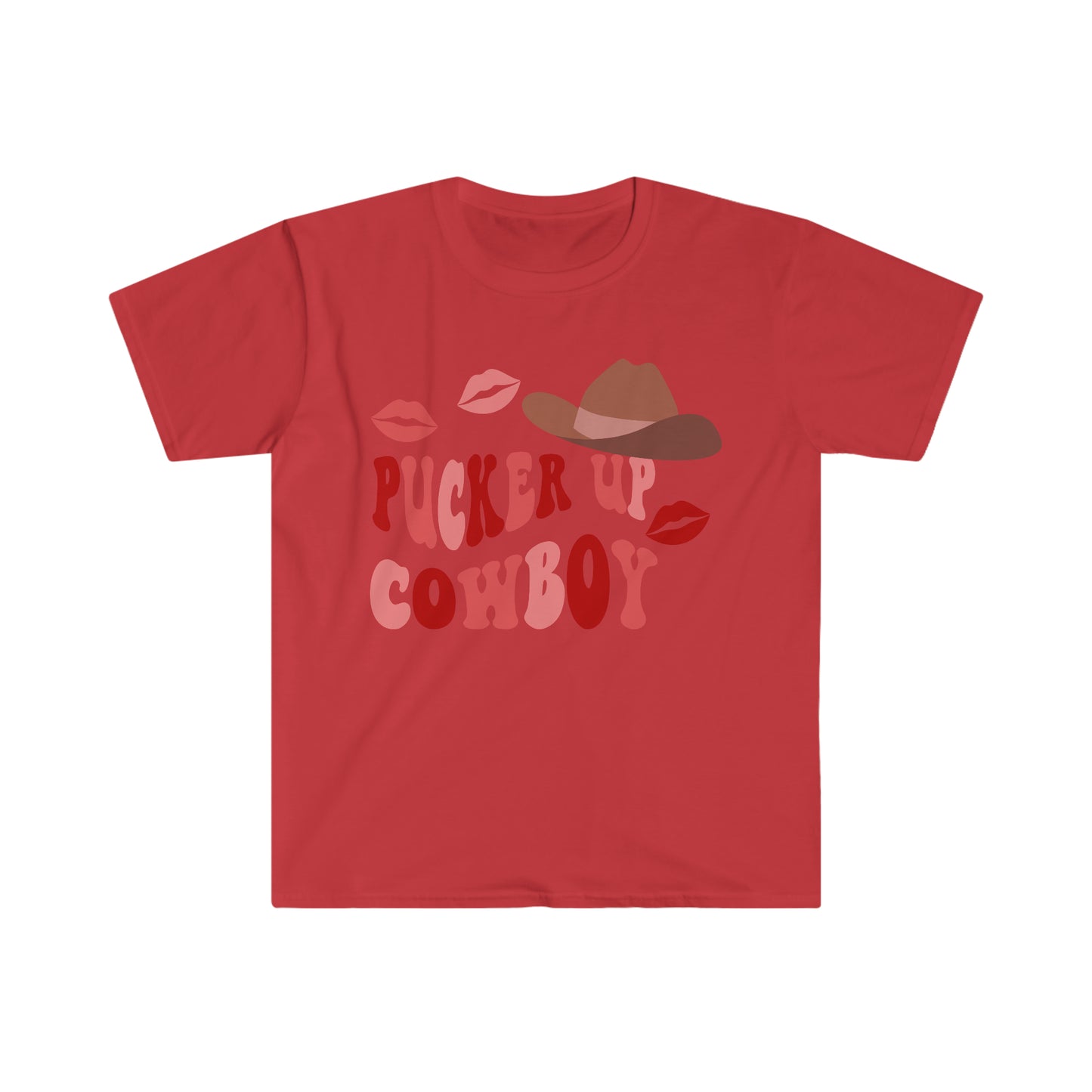 PUCKER UP COWBOY - Unisex Softstyle T-Shirt