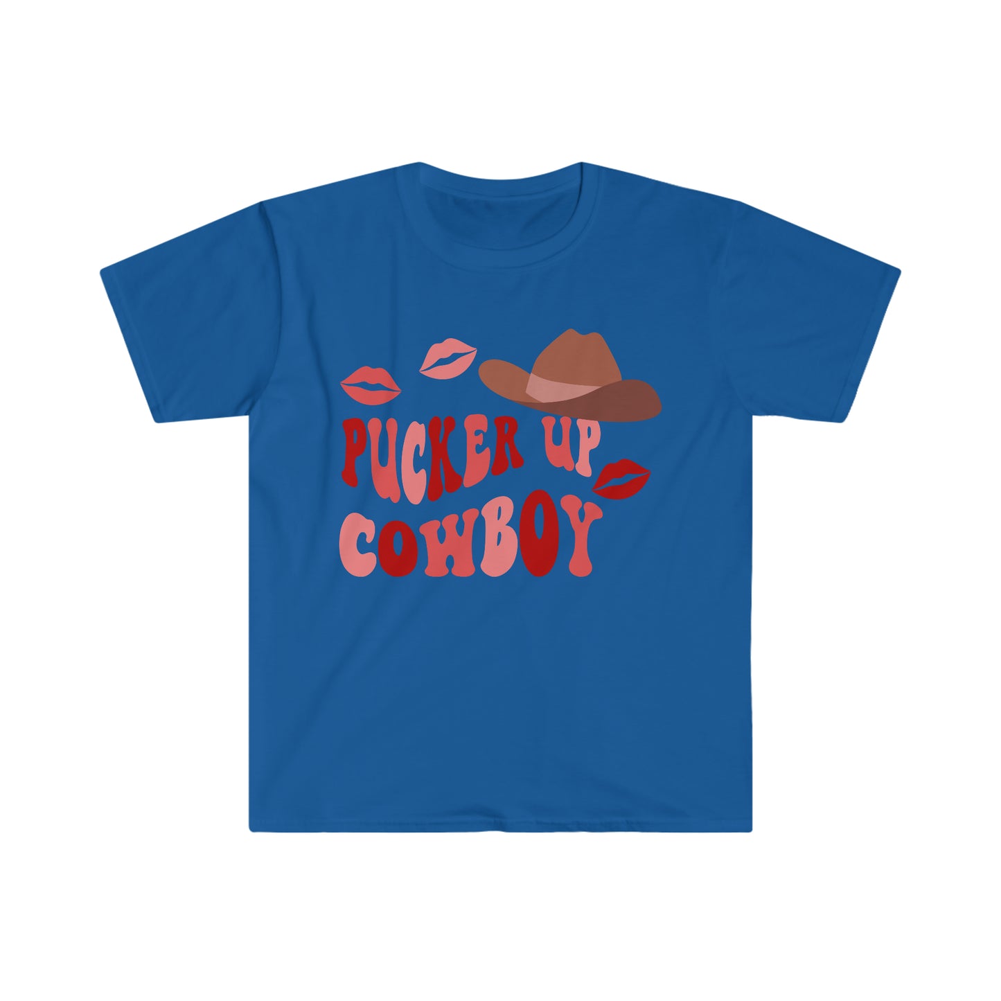 PUCKER UP COWBOY - Unisex Softstyle T-Shirt