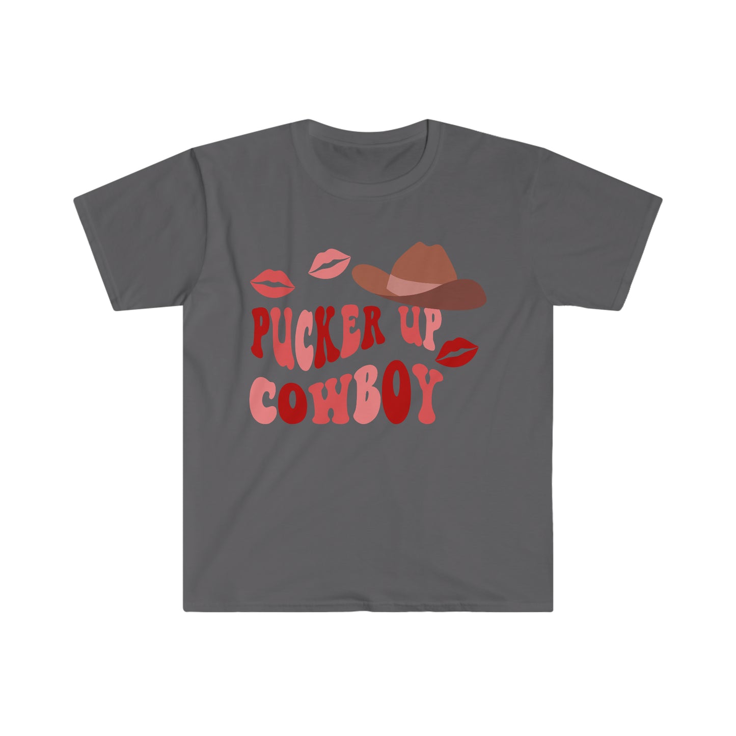 PUCKER UP COWBOY - Unisex Softstyle T-Shirt