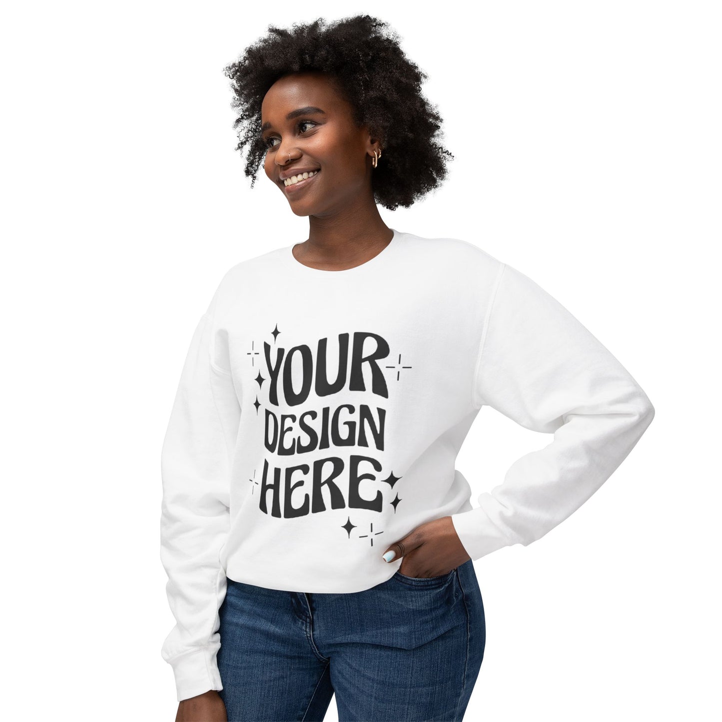 Custom - Unisex Lightweight Crewneck Sweatshirt