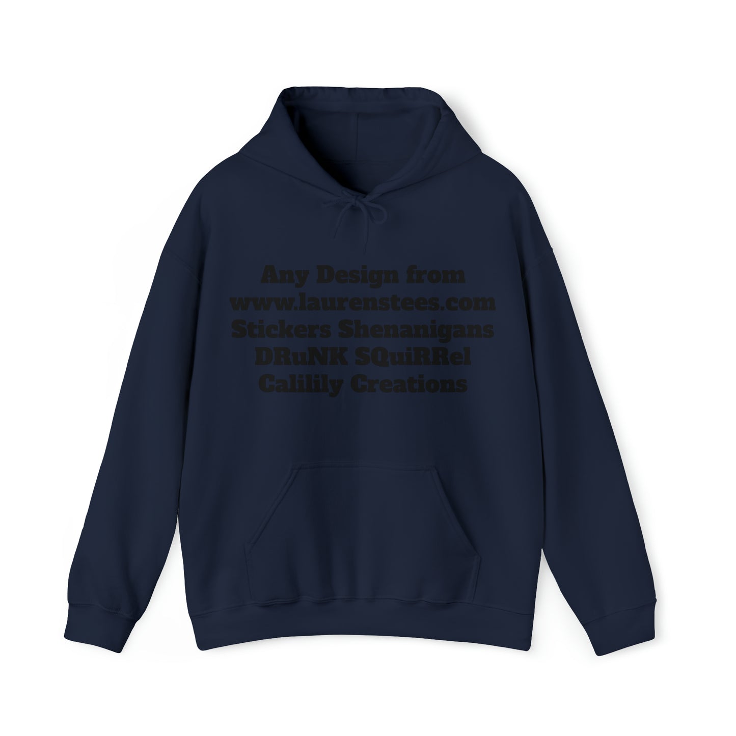 Custom or Any Design on Site Hoodie (One side only design) - Unisex Heavy Blend™ Hooded Sweatshirt