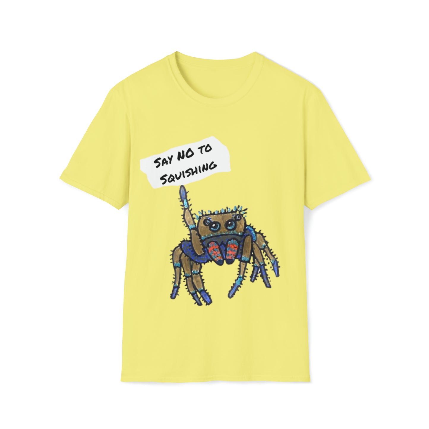 Say no to squishing Spider - Unisex Softstyle T-Shirt