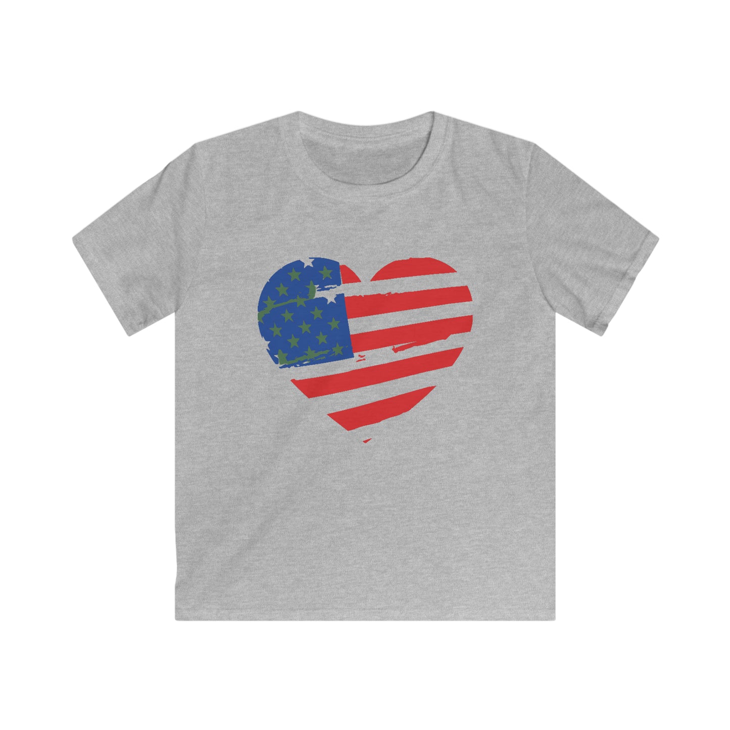 Flag Heart - Kids Softstyle Tee