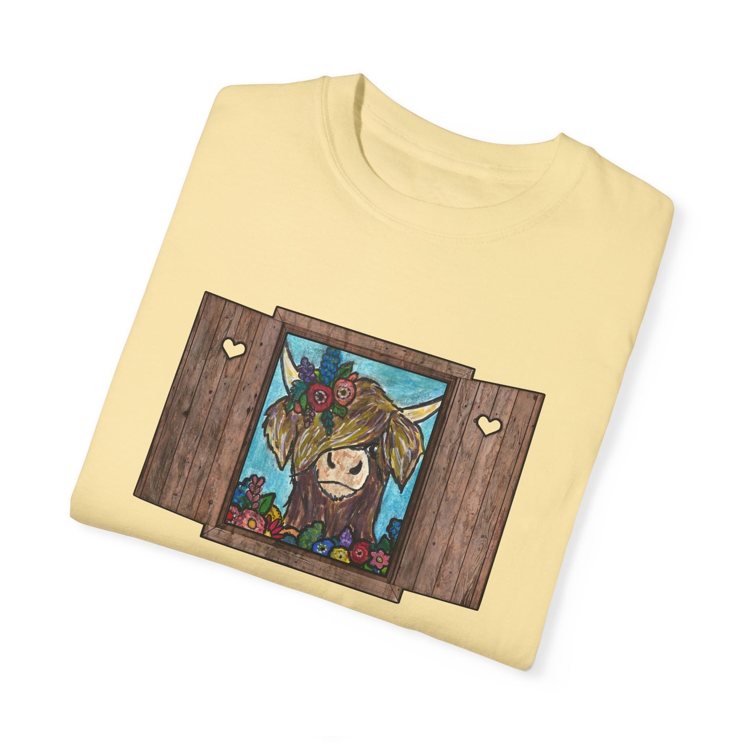 Whimsical Cow Illustration T-Shirt | Unisex Garment-Dyed Tee